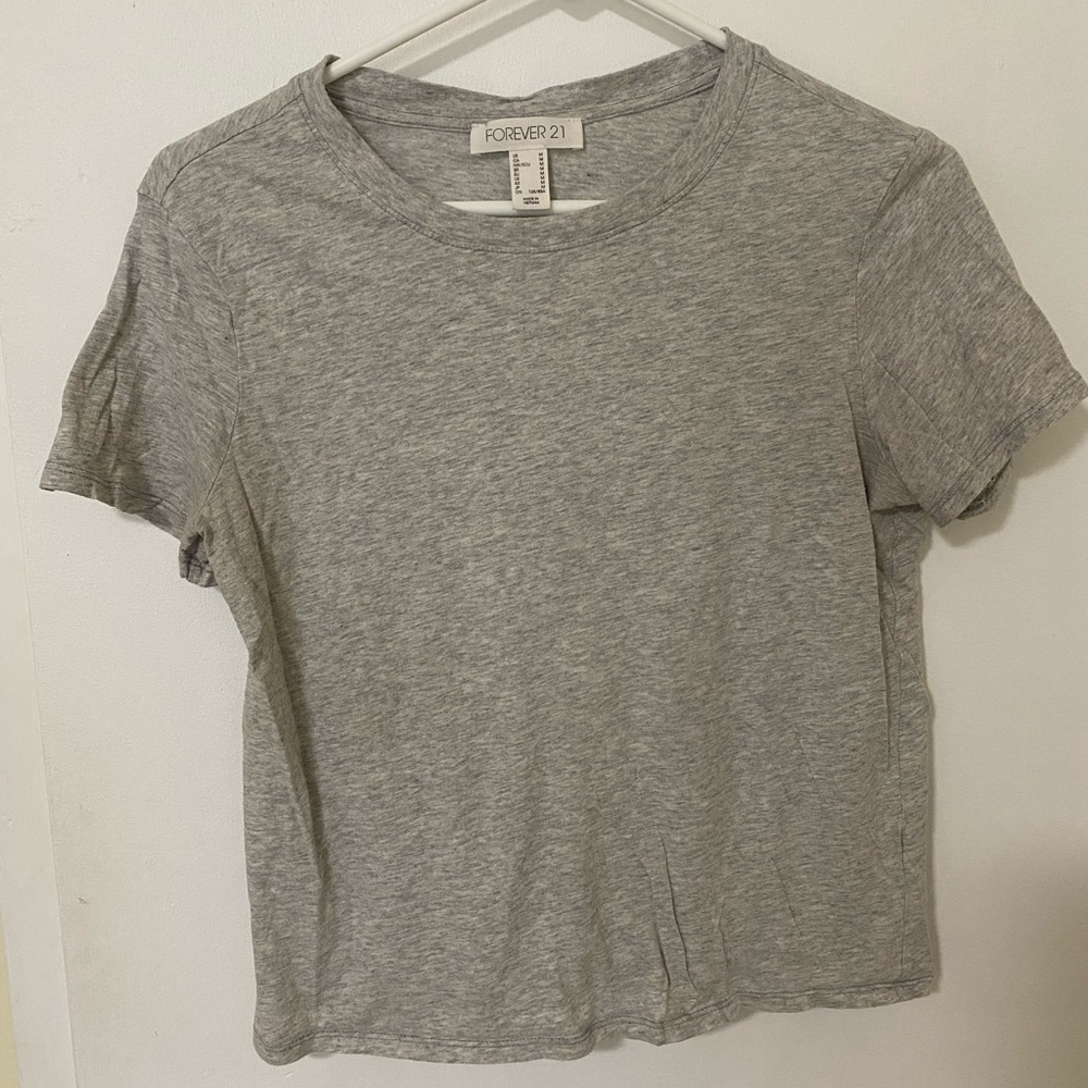Forever 21 Plain Heathered Gray Ter